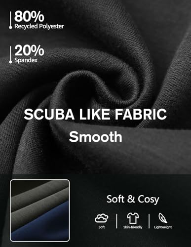 fit space Athleisure Zip Hoodie & Turtleneck Sweatshirt for Men,Scuba Neck Pullover with Zipper Pockets4