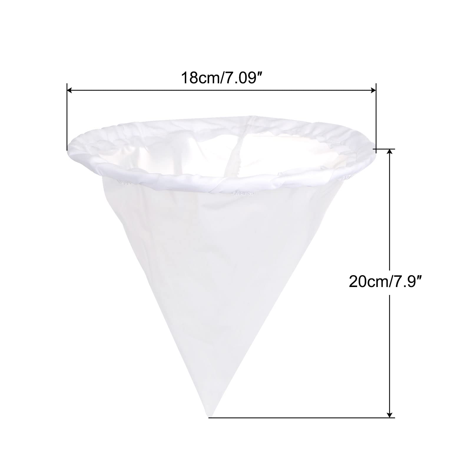 QUARKZMAN 600 Rete Vernice Filtro Borsa 7" Dia Cono Forma Nylon Filtro per Filtraggio Vernici, Benzina, Carburante, Casa Birra