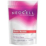 NeoCell Biotin Bursts, Supports Healthy Hair & Nails, Acai Berry Flavor, 30 Chews (Package May Vary)