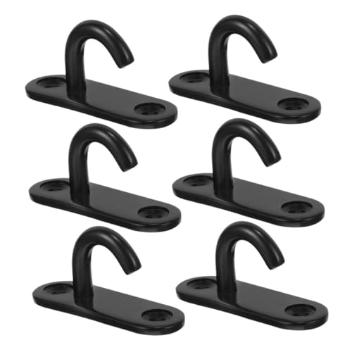 FUNOMOCYA 6pcs Heavy Duty Garage Hooks Ceiling Hanging Hooks Metal Wall Mount Marine Pad Stainless Steel Shelve Mounts Hardware