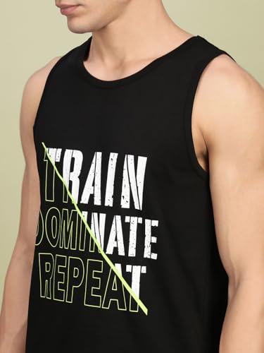 Image of Lux Nitro Men's Sleeveless Gym Tank Top Combed Cotton | Scoop Neck Athletic Vest | Ultra-Soft, Tag-Free, Urban Fitness Wear