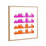 artboxONE Poster mit Rahmen Kupfer 20x20 cm Philadelphia 01 