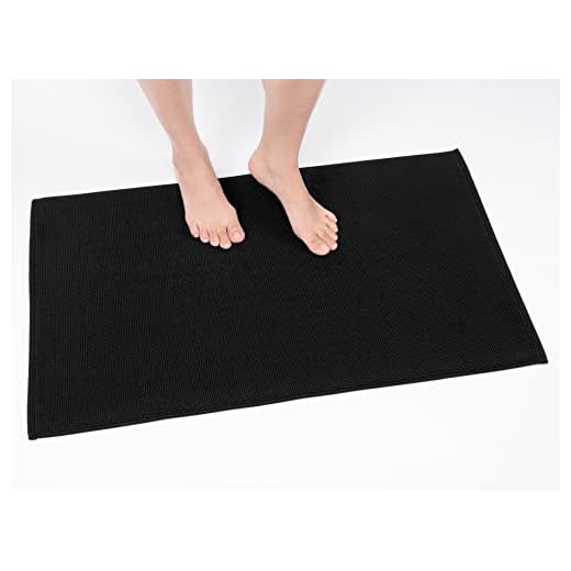 900 GSM Machine Washable 20x34 Inches 2-Pack Banded Bath Mats, Luxury Hotel & Spa Quality, 100% Ring Spun Genuine Cotton, Maximum Softness & Absorbency by United Home Textile, Coal Black