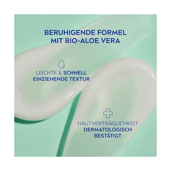 NIVEA SUN Pflegende After Sun Lotion (400 ml), Lotion mit hautberuhigender Wirkung nach dem Sonnenbad mit Bio-Aloe Vera und Hyaluron für 48h Feuchtigkeit – Bild 4