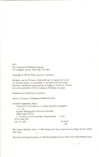 Dictionary of Christian Art 082640779X Book Cover