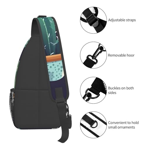 Bolso Crossbody Unisex Negro Casual para Senderismo miniatura 5