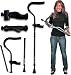 In-Motion Pro Ergonomic Foldable Crutches | Size Short (4'6" - 5'6") | White