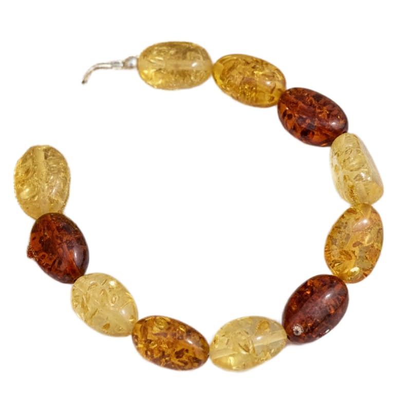 Bracelet ambre naturel multicolore pour illuminer votre style bohème au quotidien