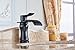 BWE Oil Rubbed Bronze Bathroom Faucet Waterfall Bathroom Sink Faucet for Sink 1 Hole Single Handle Bronze Faucet Parts Supply Hoses Bath Vanity Basin Lavatory Sink Faucet Waterfall Spout Farmhouse