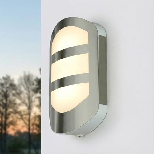 Lampe murale extérieure moderne LED IP44 acier inoxydable 3000K 600lm