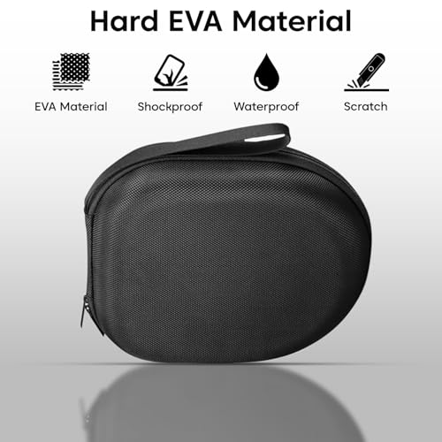 Image of VERTUS Headphone Protective Storage Case Cover for Sony WH-CH720N, WH-CH710N, WH-XB900N, WH-XB910N Headphones Storage Bag with Soft Lining & Accessory Pocket (Hard Shell|EVA|Black)