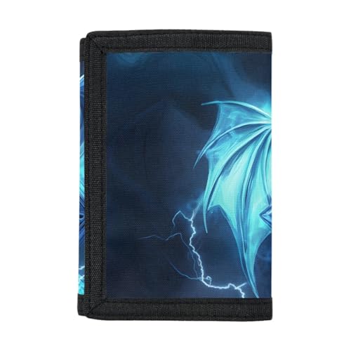 GLUDEAR Kid Boy Girl Lightning Viking Dragon Cross Wallet Trifold Youth Wallet Coin Pocket Card Holders Money Organizer3