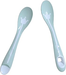 Toyvian 2 Pçs Colher Infantil Colheres De Plástico Colheres De Plástico Colher De Criança Colheres Serrilhadas Colheres De Alimentação Colher De Purê Colher De Comida Complementar Colher
