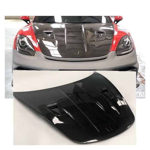 Capó de carbono Porsche 718 Cayman: elimine peso frontal con un ajuste preciso de fibra 2