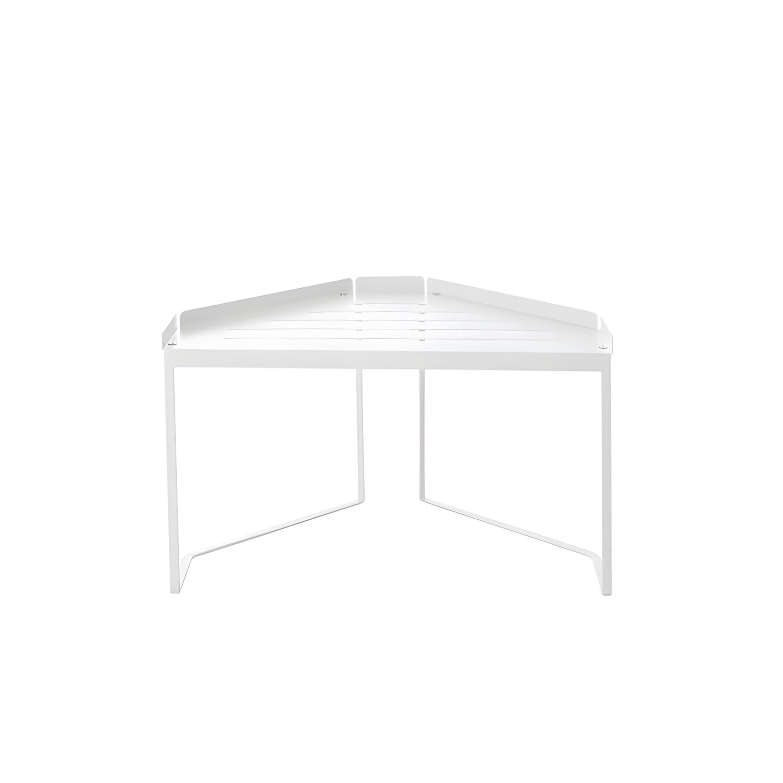 Alloneslife White Modern Stackable Corner Shelf Carbon Steel Space Saving Bathroom Decor Kitchens Corner Shelf