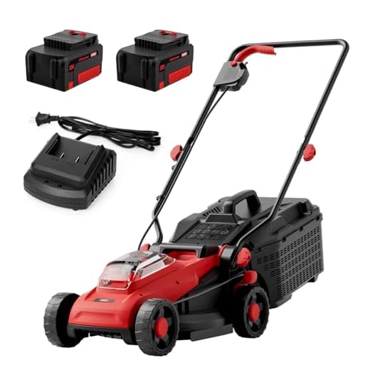 MZK 20V 13" Electric Lawn Mower, Brushless Cordless Lawn Mower with 4-Position Height Adjustment, Walk-Behind Push Mowers with 8 Gallon Grass Bag, 2 x 4.0Ah Batteries & Charger Included, LM13G8