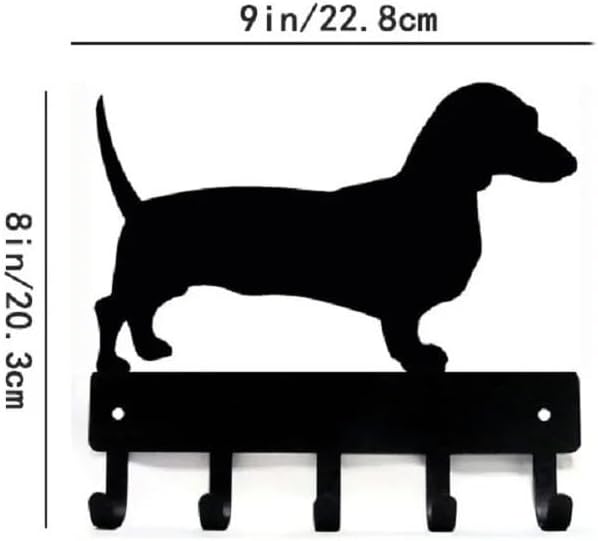 Wall Mounted Cloak Rack 9 inch Wide Metal Wall Art for Wall Hanging Key Rack Dog Leash Hanger Iron Crafts Key Holder Modern Coat Rack Bracket(Large) (One Color Large)