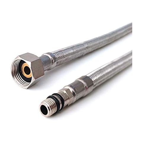Xcel Home™ 2 x M10 x 3/8" EU (500 mm Long) Kitchen/Basin Monobloc Mixer Tap Connectors Flexi Pipes Tails Cover