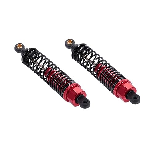 SUPVOX 100mm Rc Car Damper for Off-road 2 Pcs Rm11808 108004 Aluminum Alloy Absorbers Red High Performance