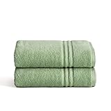 BOHEME | Juego de 2 Toallas de Lavabo Premium 700 g/m² | Verde Oliva | 50x100...