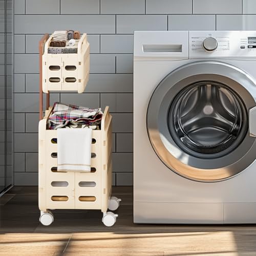 Panier à linge à roulettes pour optimiser l'espace dans les petits appartements et studios - 5