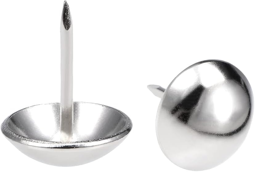 Gwoździe tapicerskie, 80 szt. Gwoździe tapicerskie Tack 16 mm średnica łba Okrągłe szpilki ze stali nierdzewnej Gwoździe
