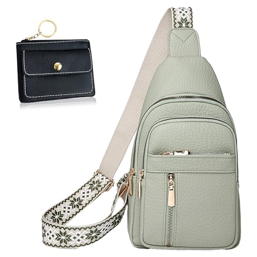 Leather Sling Bag for Women,Travel Small Sling Bag Crossbody Bags for Women-Vegan Leather Fanny Pack Crossbody Bags