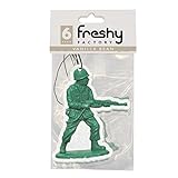 Army Man Toy Car Air Freshener Vanilla Bean Scent Freshy Factory (6 Pack)