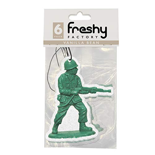 Army Man Toy Car Air Freshener Vanilla Bean Scent Freshy Factory (6 Pack) #TOP7