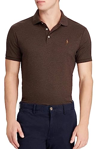 POLO RALPH LAUREN POLO RALPH LAUREN Men Medium Fit Interlock Polo Shirt BrownSigPny, XL2