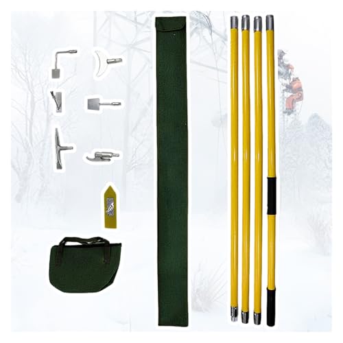 Grattoir à neige isotherme portable de 6,1 m – Mât amovible en fibre de verre pour un déneigement efficace dans les chemins de fer et les centrales électriques