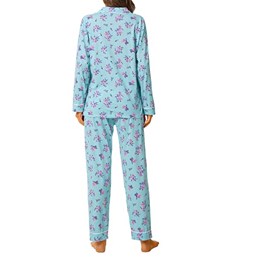 Image of Tugege Pajamas Set Long Sleeve Sleepwear Womens Button Down Nightwear Pj Sets