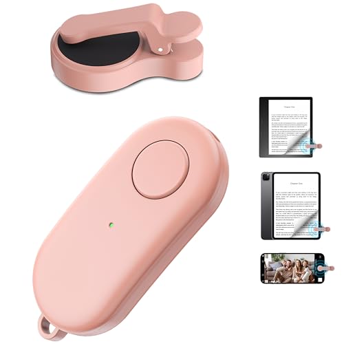 Remote Control Page Turner for Kindle Paperwhite Oasis Kobo eReaders,Kindle Clicker Page Turner Accessories for iPhone,iPad, Android Tablets Reading Novels,Camera Video Record&Shutter Selfie (Pink)