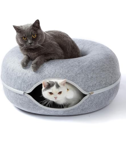 Pawaboo Katzen-Tunnelbett, Katzen-Donut-Röhre Mit Quadratischem