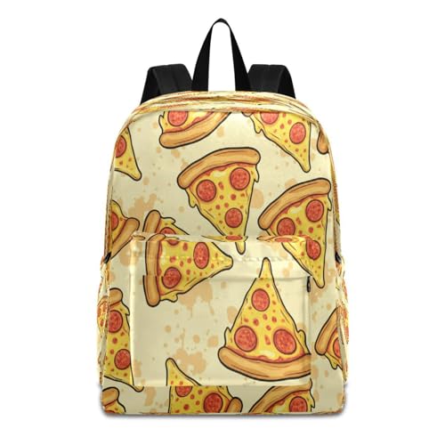 Mochila escolar con rebanada de pizza llamativa y muy ligera