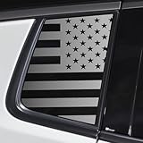 BOGAR TECH DESIGNS Precut Quarter Window American Flag Vinyl Decal Sticker Compatible with Jeep Compass 2018-2025, Matte Black