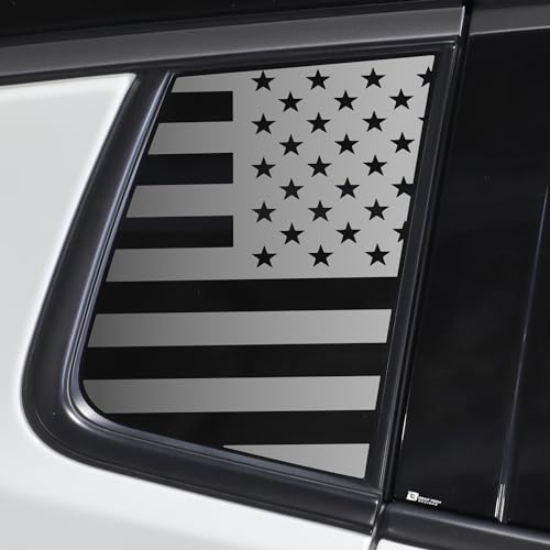 BOGAR TECH DESIGNS Precut Quarter Window American Flag Vinyl Decal ...