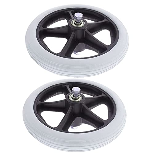 LIGUOYI Wheel Replacement, 2 Pieces Wheelchair Caster Wheels, 6