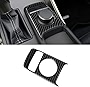 YAMUDA Compatible with Center Console Multimedia Panel Trim Cover Sticker Carbon Fiber Panel Decal Interior Accessories for Lexus is 2013 2014 2015 2016 2017 2018 2019 （1PCS Black