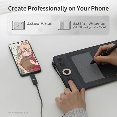 Image of GAOMON Bluetooth Drawing Tablet WH851 8 x 5 inches Graphics Tablet, Digital Art Tablet Supports 16384 Levels, Intuitive Dial with 8 Shortcut Keys Work with Windows & Android & Mac (Grey)