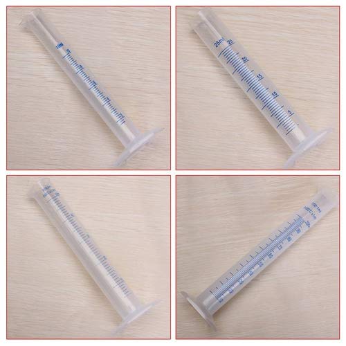 NUOLUX Plastic Graduated Cylinders 4 Piece Set 10ml 25ml 50ml 100ml(Transparent)