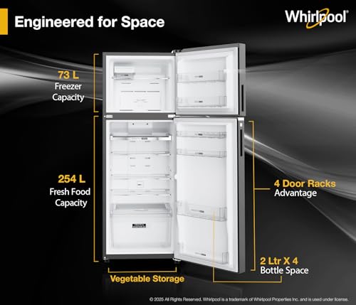 Whirlpool 327 L 3 Star Convertible Frost Free inverter Double Door Refrigerator (IF INV 375 ILLUSIA STEEL(3S) CONV-Y, 2026 Model) 9 41bn9ITHrkL