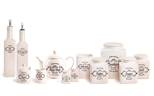 Excelsa Fine Quality Zuccheriera con Cucchiaino, Ceramica, Bianco Avorio, capacità: ml.150 - immagine 5