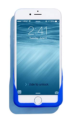 ShowerBud Shower Wall Phone Mount Compatible with Water Resistant iPhone 7, 8, SE (Blue)