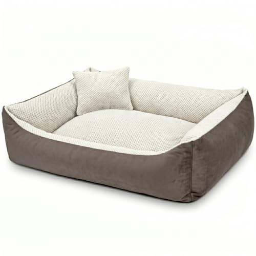 4L Textil Teo Hundebett mit Bezug Hundekorb Große Hunde Hundekörbchen