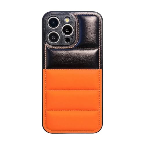 Coque souple iPhone 14 Pro antichoc noir orange luxe