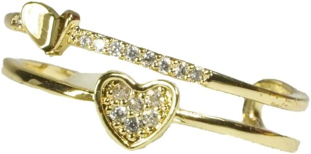 Sajdhajj Lovy davy gold plated adjustable ring