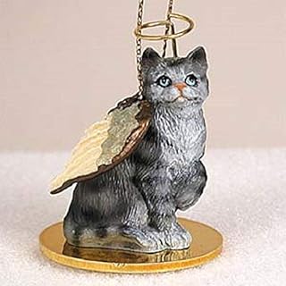Conversation Concepts Silver Shorthaired Tabby Cat Pet Angel Ornament