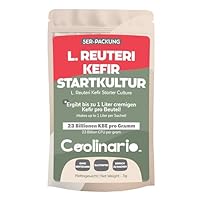 Coolinario Kefirkulturen L Reuteri (5er-Pack, 1g Beutel) Lebende Kulturen für Hausgemachten Kefir | Lactobacillus Reuteri | Cremig & Mild | Ohne Gentechnik, Glutenfrei, Halal, Koscher