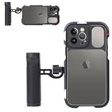Phone Video Cage Single Handheld for iPhone 13 Pro Max, Phone Rig Quick Release Side Handle for Video Recording/YouTube/Live Streaming/Vlog